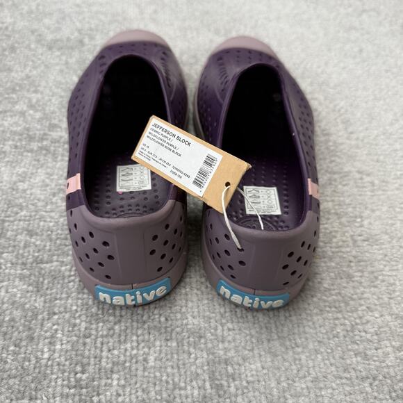 Native Shoes Youth Size 5 Purple Pink Jefferson Block Perforated Slip On EVA - Picture 4 of 12